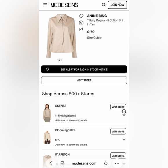 Anine Bing Tiffany Cotton Button Down - Picture 5 of 6